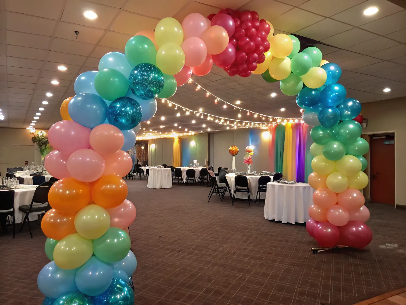 Festlig ballonbue til arrangement