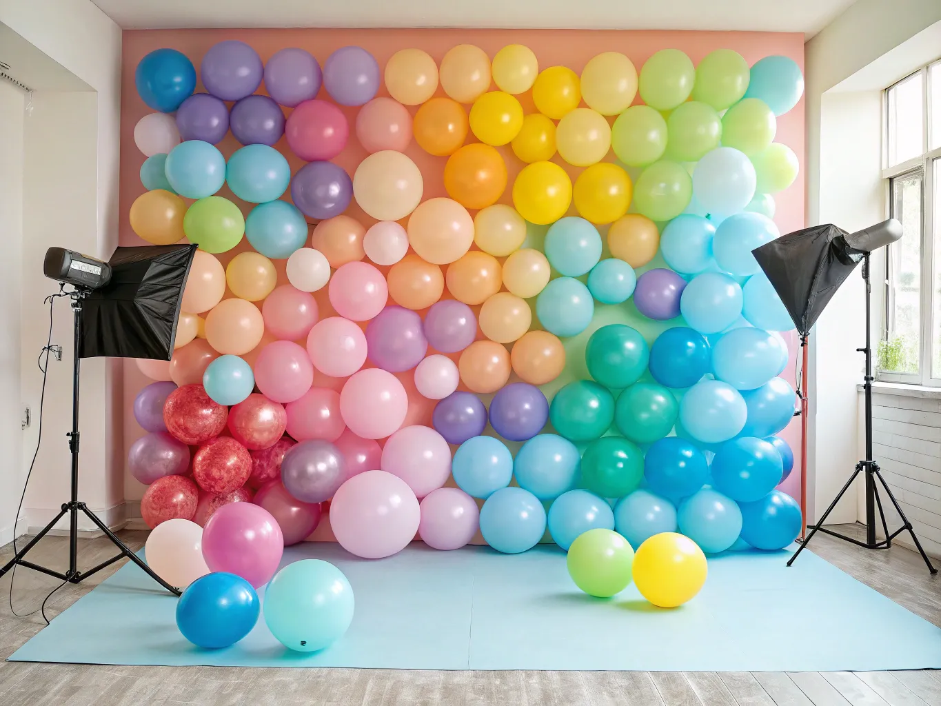 Ballonvæg til photoshoot